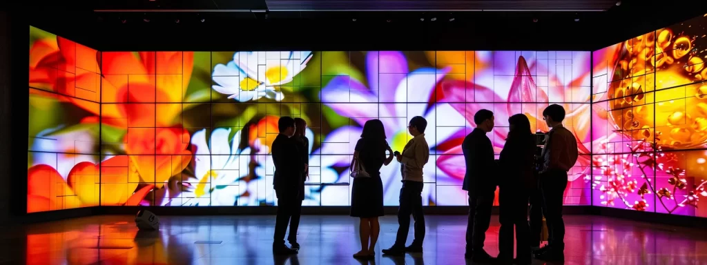 a team of marketing professionals analyzing social media metrics on a large digital screen, showcasing engagement rates, conversion rates, cost per acquisition, and customer lifetime value.